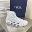 Dior Men's B23 High-top Sneakers In White Oblique Canvas