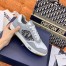 Dior Men's B27 Low-top Sneakers In Grey Calfskin