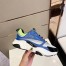 Dior Men's B22 Sneakers In Blue Leather and White Mesh