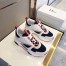 Dior Men's B22 Sneakers In White Leather and Blue Mesh
