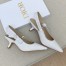 Dior J'Adior Slingback Pumps 65mm In White Cotton Embroidery