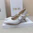 Dior J'Adior Slingback Pumps 65mm In White Cotton Embroidery