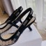 Dior J'Adior Slingback Pumps 65mm In Black Dotted Swiss