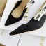 Dior J'Adior Slingback Pumps 65mm In Black Technical Fabric