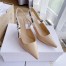 Dior J'Adior Slingback Pumps 65mm In Nude Patent Calfskin