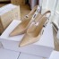 Dior J'Adior Slingback Pumps 65mm In Nude Patent Calfskin