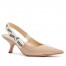 Dior J'Adior Slingback Pumps 65mm In Nude Patent Calfskin