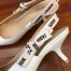 Dior J'Adior Slingback Pumps 65mm In White Patent Calfskin