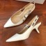 Dior J'Adior Slingback Pumps 65mm In White Patent Calfskin