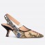 Dior J'Adior Slingback Pumps 65mm In Beige Petites Fleurs Embroidered Raffia