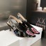 Dior J'Adior Slingback Pumps 65mm In Black Petites Fleurs Embroidered Cotton 