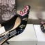 Dior J'Adior Slingback Pumps 65mm In Black Petites Fleurs Embroidered Cotton 
