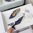 Dior J'Adior Slingback Pumps 65mm In Toile de Jouy Reverse Cotton