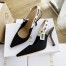 Dior J'Adior Slingback Pumps 100mm In Black Technical Fabric