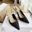 Dior J'Adior Slingback Pumps 100mm In Black Technical Fabric