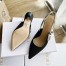 Dior J'Adior Slingback Pumps 100mm In Black Technical Fabric