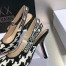 Dior J'Adior Slingback 100mm Pumps In Black Houndstooth Embroidery