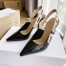 Dior J'Adior Slingback Pumps 100mm In Black Patent Calfskin