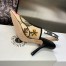 Dior J'Adior Slingback Pumps 100mm In Beige Petites Fleurs Embroidered Raffia