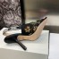 Dior J'Adior Slingback Pumps 100mm In Black Petites Fleurs Embroidered Cotton