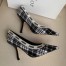 Dior J'Adior Pumps 100mm In Black and White Tartan Fabric