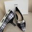 Dior J'Adior Pumps 65mm In Black and White Tartan Fabric