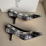 Dior J'Adior Pumps 65mm In Black and White Tartan Fabric