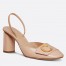 Dior C'est Slingback Pumps 80MM in Nude Patent Calfskin