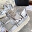 Dior DiorAct Sandals In Silver Laminated Calfskin