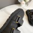 Dior Dioract Slide Sandals In Black Lambskin