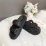 Dior Dioract Slide Sandals In Black Lambskin