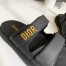 Dior Dioract Slide Sandals In Black Lambskin