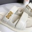 Dior Dioract Slide Sandals In White Lambskin