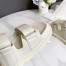 Dior Dioract Slide Sandals In White Lambskin