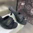 Dior Dio(r)evolution Heeled Slides In Black Calfskin