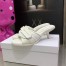Dior Dio(r)evolution Heeled Slides In White Calfskin