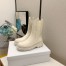 Dior Trial Ankle Chelsea Boots In White Calfskin