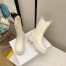 Dior Trial Ankle Chelsea Boots In White Calfskin