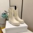 Dior Trial Ankle Chelsea Boots In White Calfskin