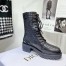 Dior D-Leader Ankle Boots In Black Cannage Calfskin