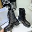 Dior D-Leader Ankle Boots In Black Cannage Calfskin