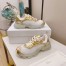 Dior Vibe Sneakers In White Mesh and Gold Leather