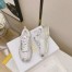 Dior Vibe Sneakers In White Mesh and Silver Leather