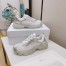 Dior Vibe Sneakers In White Mesh and Silver Leather