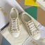 Dior Walk'n'Dior Platform Sneakers In Gold-Tone Dior Oblique Cotton
