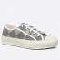 Dior Walk'n'Dior Sneakers In Grey Cannage Cotton