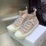 Dior Walk'n'Dior Mid-top Sneakers In Nude Macrocannage Technical Mesh