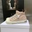 Dior Walk'n'Dior Mid-top Sneakers In Nude Macrocannage Technical Mesh