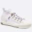 Dior Walk'N'Dior Mid-top Sneakers In White Technical Knit