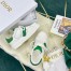 Dior Dior-ID Sneakers In White Leather with Green Strap